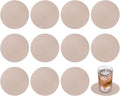 uxcell Round Faux Leather Coasters 4 Inch, Drink Coasters Suit by uxcell