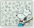 Lenox Chef Snoopy Small Glass Cutting Board | Tempered glass, 10 x 8 inch size by Lenox