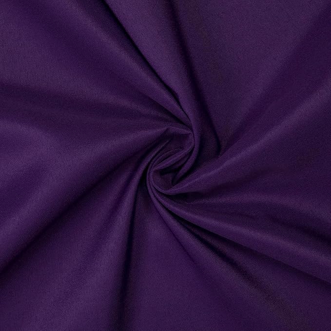 Gee Di Moda Round Tablecloth - 132 Inch Purple Round Table Cloth for 72 to 96 Inch Round Tables - Heavy Duty Washable Fabric - for Buffet Table, Holiday Party, Dinner, Wedding & Baby Shower