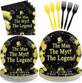 96 Pcs The Man The Myth The Legend Party Decorations, Serves 24 | Mens Birthday by Greencian