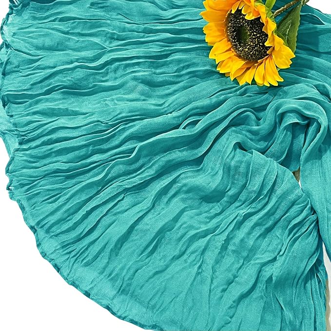 12Pack Teal Green Cheesecloth Table Runner 20x120 inch Gauze Table Runner | - Image 5