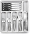 49-Piece Hammered Silverware Set by EWFEN