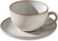 Porcelain Coffee Cup with Saucer, 10 oz Vintage Design Ceramic Latte Art by Tvvtuww