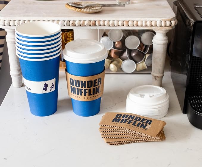 Silver Buffalo The Office Dunder Mifflin Logo, Paper Travel Cup, 16oz | - Image 9