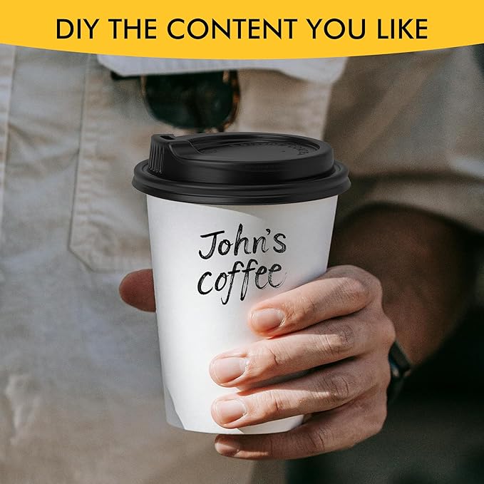 RACETOP Coffee Cups with Lids 12 oz, 100 Pack Disposable To Go Cups | Thickened - Image 6