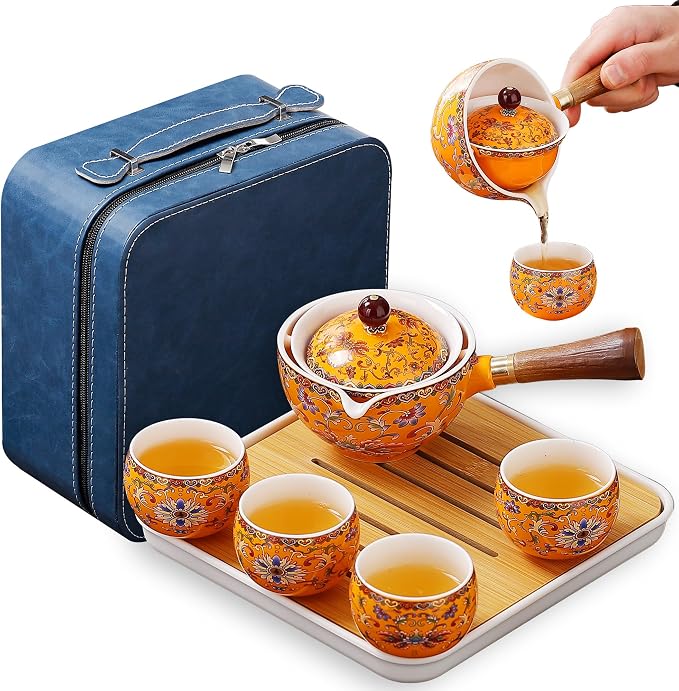Chinese Tea Set Gongfu Tea Set, Portable Tea Set by REOWONU