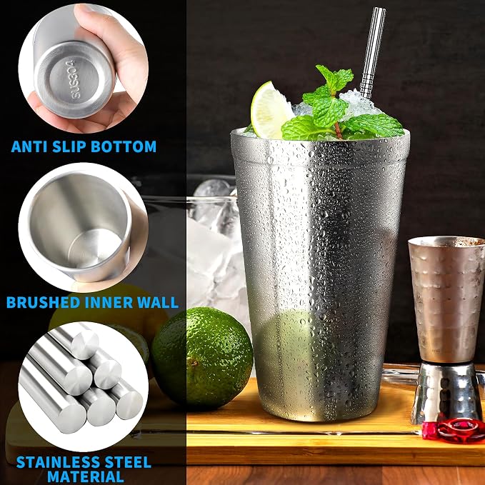 LINALL Stainless Steel Cups, 18oz Shatterproof Cup Double Wall Drinking - Image 2