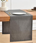 Wracra Linen Table Runner, Charcoal Grey Table Runners 108 Inches Long | Rich by Wracra