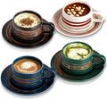 YUN TAO 8 oz Ceramic Cappuccino Cups by YUNTAO