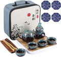 Chinese Kongfu Tea Set, Portable Porcelain Travel Tea Set by Tomuvpzn