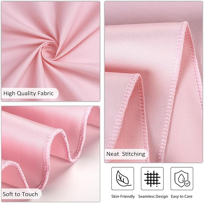 8 Pack Pink Valentine's Day Tablecloth 60 x 126 Inch Rectangular Tablecloths for 8 Foot Rectangle Tables, Wrinkle Resistant Pink Table Cloth Washable Polyester Fabric for Buffet Wedding Party Banquet