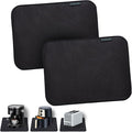 Heat Resistant Appliance Mat, Black, Non-Slip Kitchen Counter Protector, Large Size for Coffee Maker, Blender, Air Fryer (2, 16 * 20)