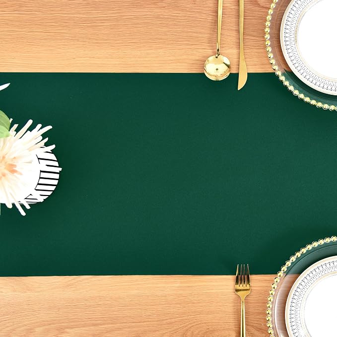 Farmhouse Green Table Runner Dining Table Runners 90 Inches Long Coffee Table - Image 8