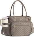 Lunch Box for Women Insulated Lunch Bag Quilted Soft Cooler Tote | 7 Pocket by Bagstellar