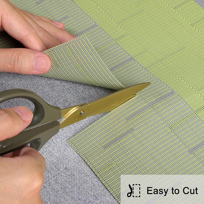 Table Runner 53 Inches Long, Vinyl Woven Farmhouse Table Runners | Washable - Image 5