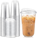 Ziliny 50 Sets Clear Plastic Coffee Cups by Ziliny