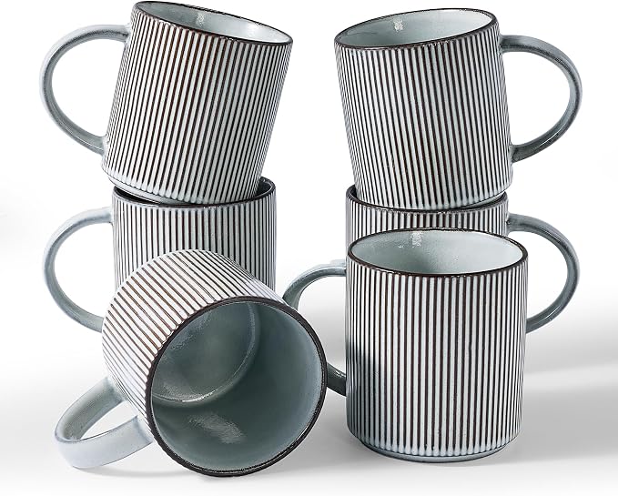 famiware Coffee Mug Set for 6, Star 16 oz Catering Mugs Cup Set by Famiware