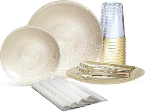 " OCCASIONS " 960pcs set-Wedding Party Disposable Plastic Plate Set -120 x 10'' by OCCASIONSFINESTPLASTICTABLEWARE