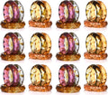 Unique Artisan Resin Napkin Rings Set of 36, Luxurious Modern Table Decor by ALPHALivingHOME