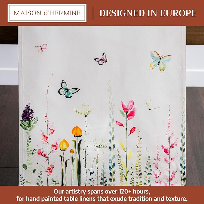 Maison d' Hermine Table Runner 100% Cotton 14.50" x 72" | Table Runners 72 - Image 2