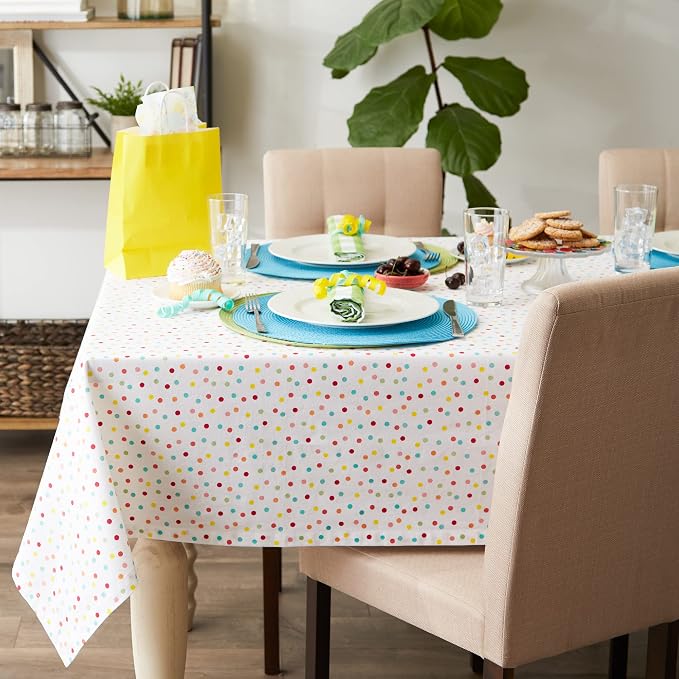 DII Polka Dot Party Print Tabletop Collection Reusable & Machine Washable - Image 3