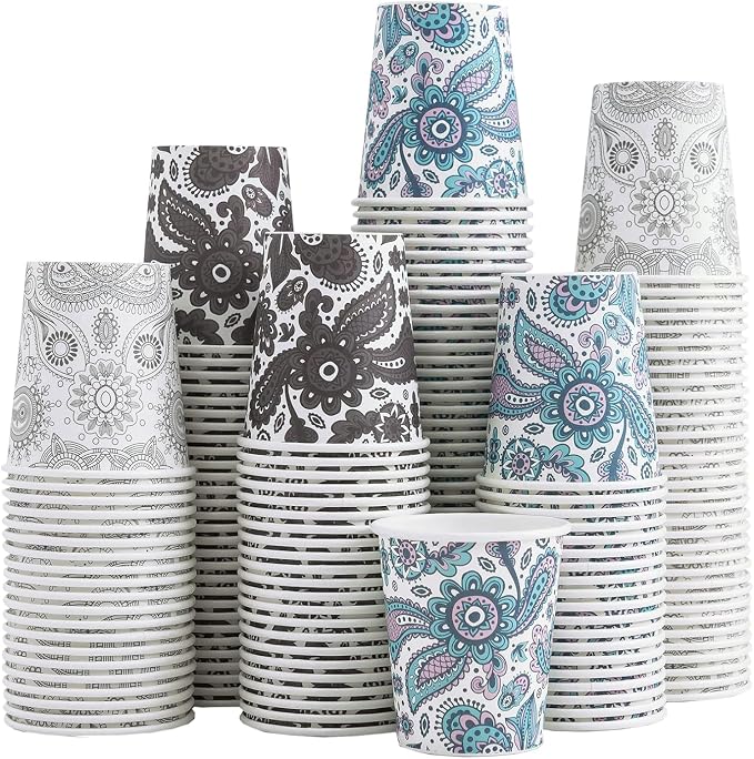 Clawsoff 300 Pack 3 oz Paper Cups Small Disposable Mouthwash Bathroom Cups | by BuyNow