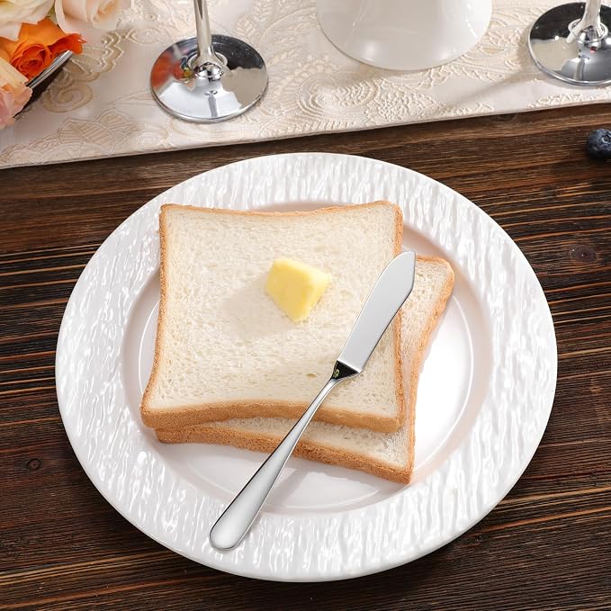 Premium Louise 4-Piece 7-Inch Butter Knife Set | 18/10 Stainless Steel Butter - Image 5