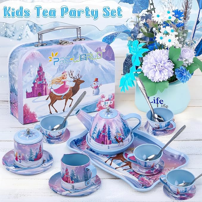 Tea Party Sets for Toddlers 3-5, PRE-WORLD Princess Tea Time Toy - Image 2