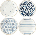 Lenox Blue Bay 4-Piece Tidbit Plates, Dessert Plate Set by Lenox