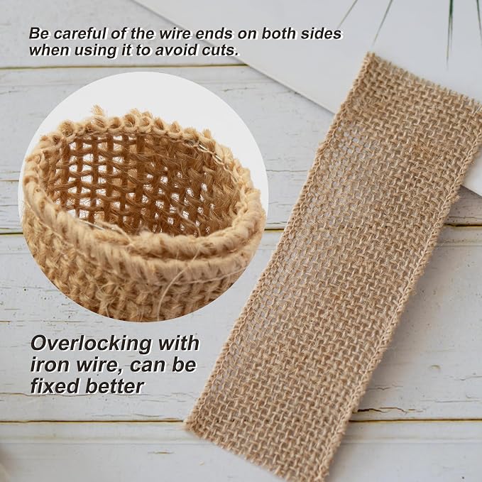 50pcs Disposable Napkin Rings Burlap Napkin Rings - Image 3