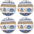 Vector Illustration Ukrainian Folk Pattern 4 Pcs Round Coasters by KLL