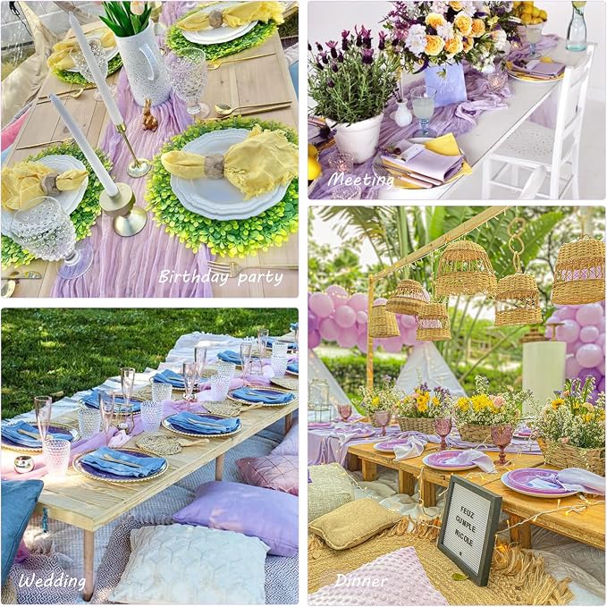 12 Pack Boho Gauze Table Runner - Image 6