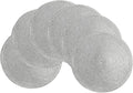 SHACOS Christmas Silver Glitter Round Placemats Set of 6 Sparkle Bling Place Mats Glitz Table Mats for Holiday Home Party Wedding Festive Table Decoration (6, Silver)
