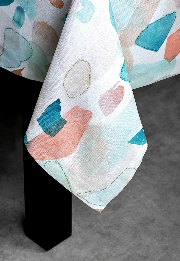 Maison d' Hermine Table Cloth Square Table 100% Cotton 60 x 60 Inches Tablecloth Reusable Decorative for Dining Room Farmhouse Home Valentines Day Decorations Spring Summer - Summer Picnic