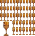 7OZ Plastic Wine Glasses, Reusable Vintage Goblets Unbreakable Drinking Glasses by Unknown