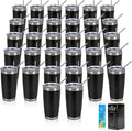 IEOVIEE 32 Pack 20oz Stainless Steel Insulated Bulk Tumblers by IEVOIEE