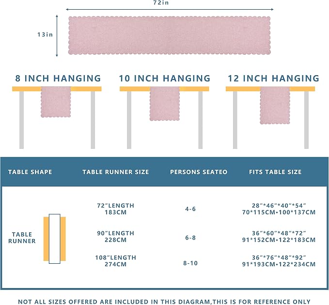 Pink Cotton Table Runner Farmhouse Scallop Style | Valentine's, Decorative - Image 6