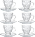 Kingrol 6-Piece Embossed Glass Mug Set by Kingrol