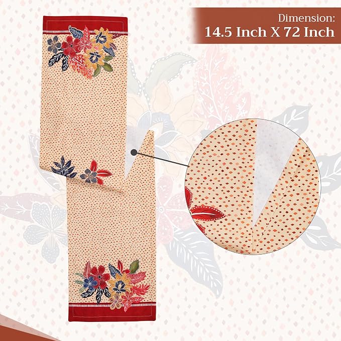 Maison d' Hermine Table Runner 100% Cotton 14.50" x 72" | Table Runners 72 - Image 4