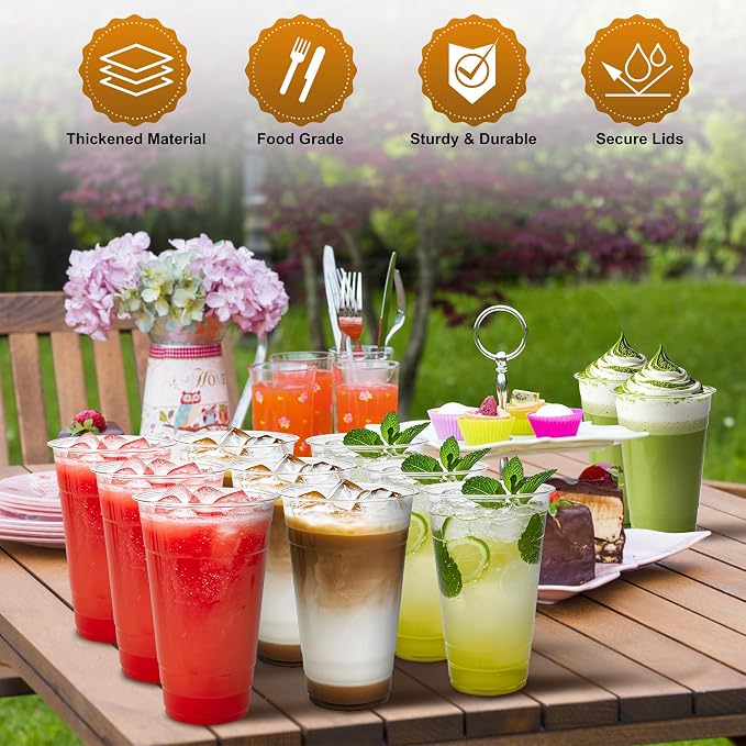 Charmount 24 oz Clear Plastic Cups - Image 5