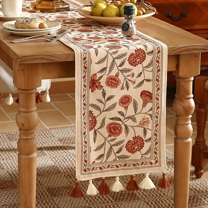 Designer French Linen Long Table Runner, Kitchen Decor, Dining Table, - Image 2