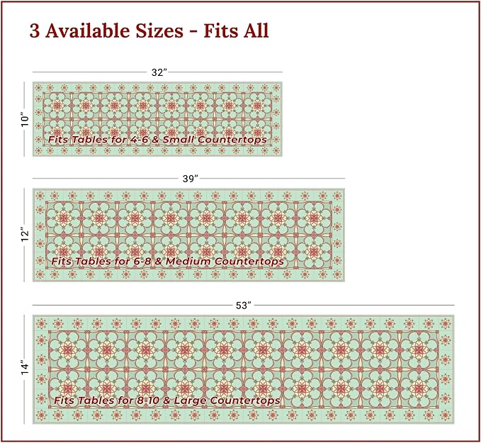 Heat Resistant Table Runner, 32 x 10 Inch - Image 4