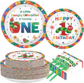 Grencian 200Pcs Caterpillar 1st Birthday Party Decorations, Serve 50 | A Hungry by Grencian