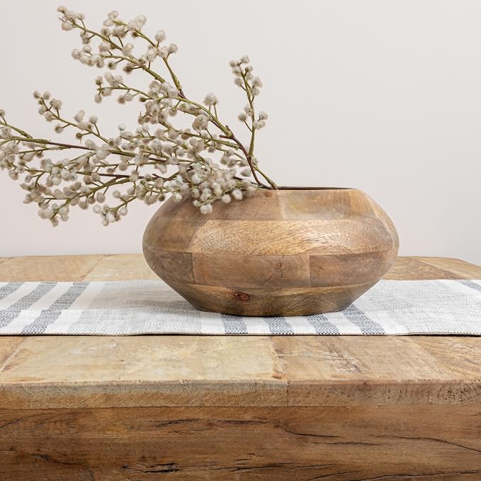 Bloomingville Modern Round Wood Bowl, Natural Finish - Image 5