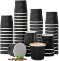 200 Pcs 4oz Paper Espresso Cups Ripple Wall Hot Cups by TINSKY