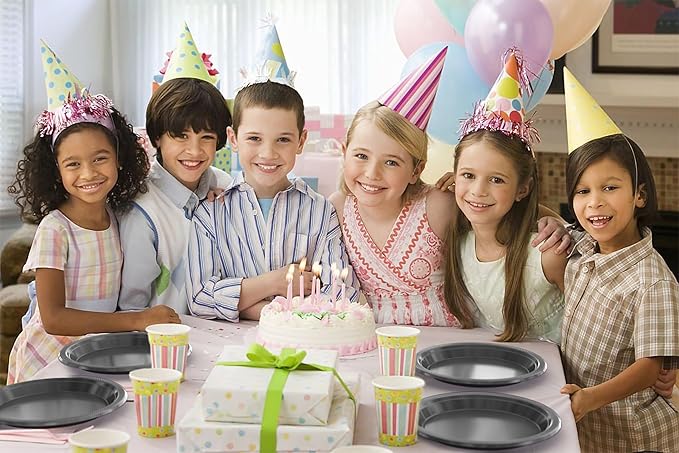 Silver Plastic Plates For Party 9" Silver Disposable Plates Heavy Duty 100 Pcs Plastic Dinnerware Sets Heavy Duty 350 GSM Disposable Dinnerware Set
