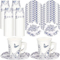 Tioncy 100 Pcs Tea Party Decorations Include 50 Pieces 9 oz Paper Tea Cups by Tioncy