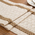 Boho Table Runners 120 Inches Long Farmhouse Macrame Table Runner Cotton Linen by Niviy