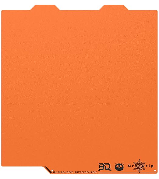 BIQU Cryogrip Pro Frostbite Matte Orange Cold Build Plate for Bambu-Lab A1 Mini 3D Printer 184x184MM Double-Sided Upgrade Room Temperature Print Removable Surface Platform
