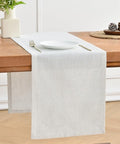 Wracra Linen Table Runner, Burlap Cream Table Runners 48 Inches Long | Rich by Wracra